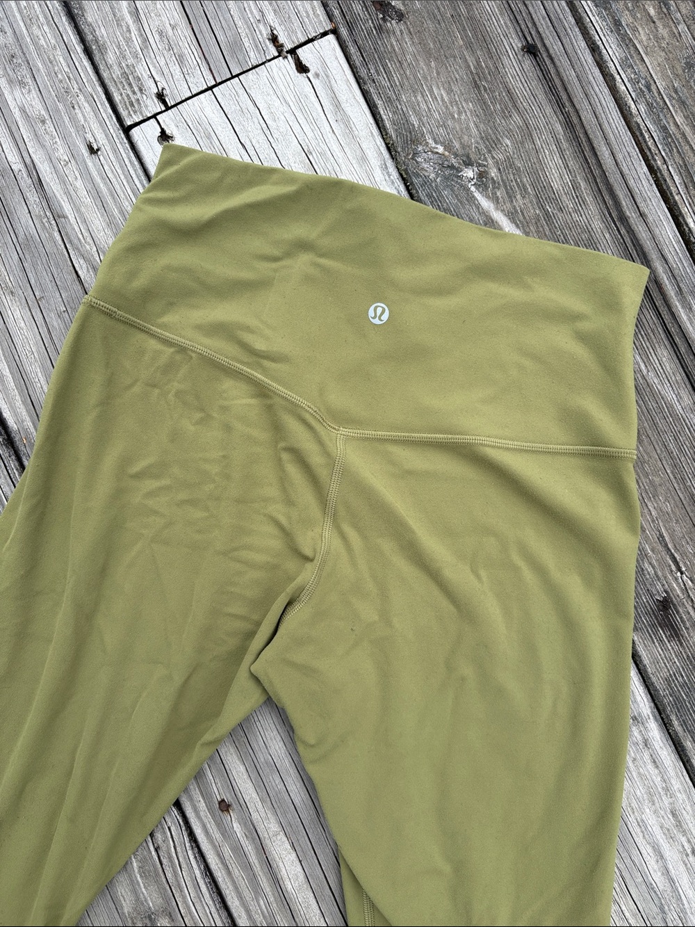 lululemon Lime/Olive Green Align no stop it no High-Rise Leggings